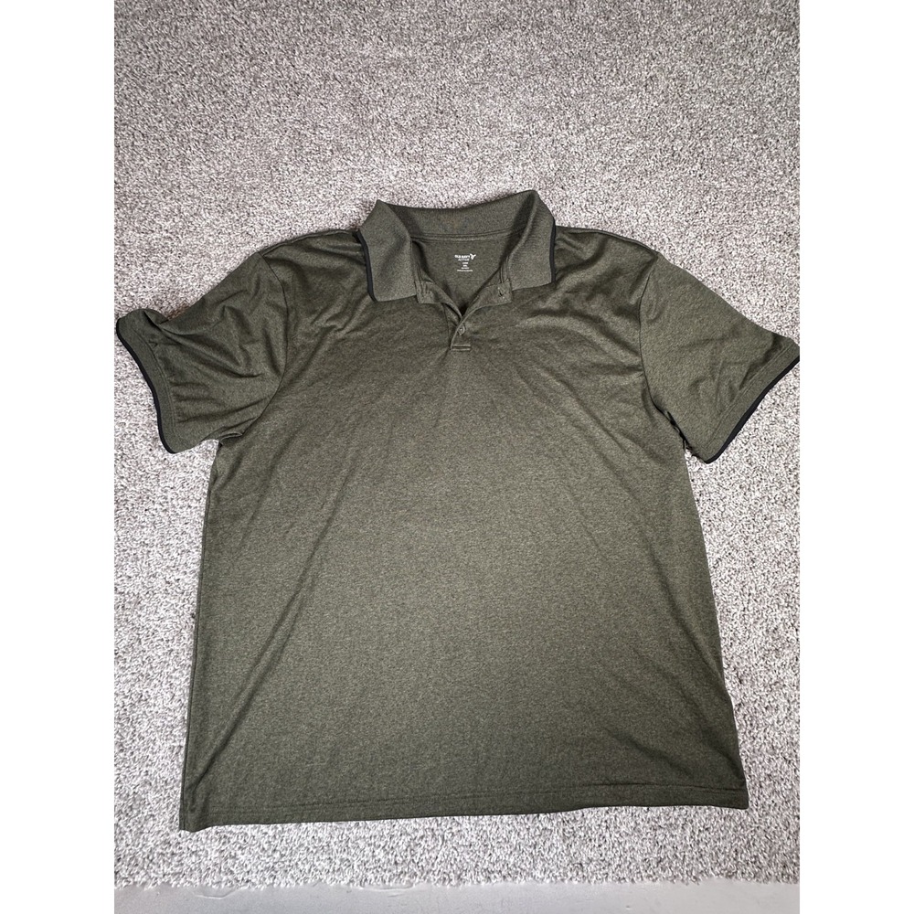 Old Navy Active Core Polo Shirt‎ Size XXL Olive Green Short Sleeves Performance